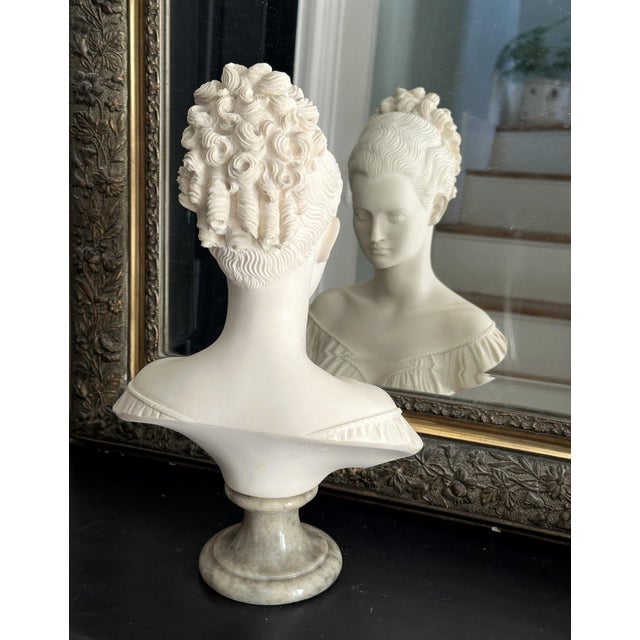 1950s Bust of Manon Lescaut on Green Marble Base from Giannelli, 1950s For Sale - Image 5 of 8