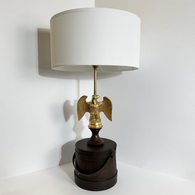 Federal Style Eagle Table Lamp in Gilt Metal, 1950s For Sale - Image 10 of 11