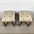 Pair of Vintage Louis XVI–Style Upholstered Footstools With Gilt Carved Bases For Sale - Image 4 of 12