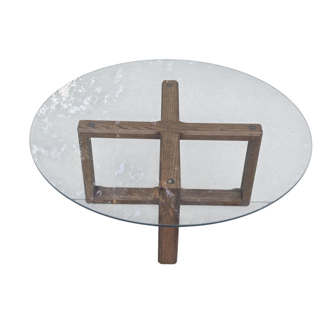Mid Century Modern Oak Wood Coffee Table For Sale - Image 12 of 15