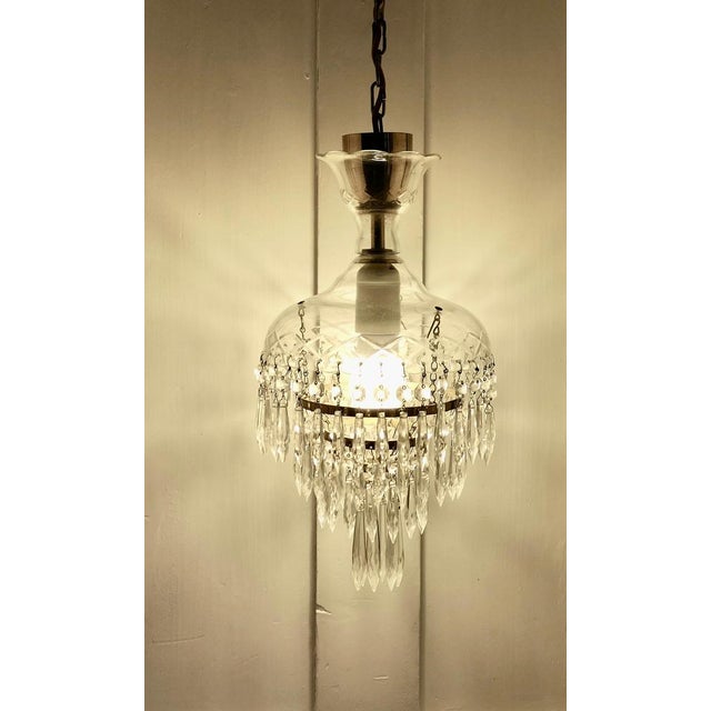 Large French Waterfall Crystal Chandelier, 1920s For Sale - Image 4 of 9