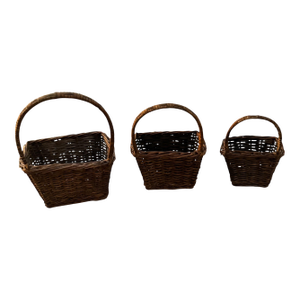 French Style Split Willow Nesting Baskets- Set of 3