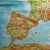 A large countrycore pull-down map showing the countries surrounding the Mediterranean Sea, published by Westermann....