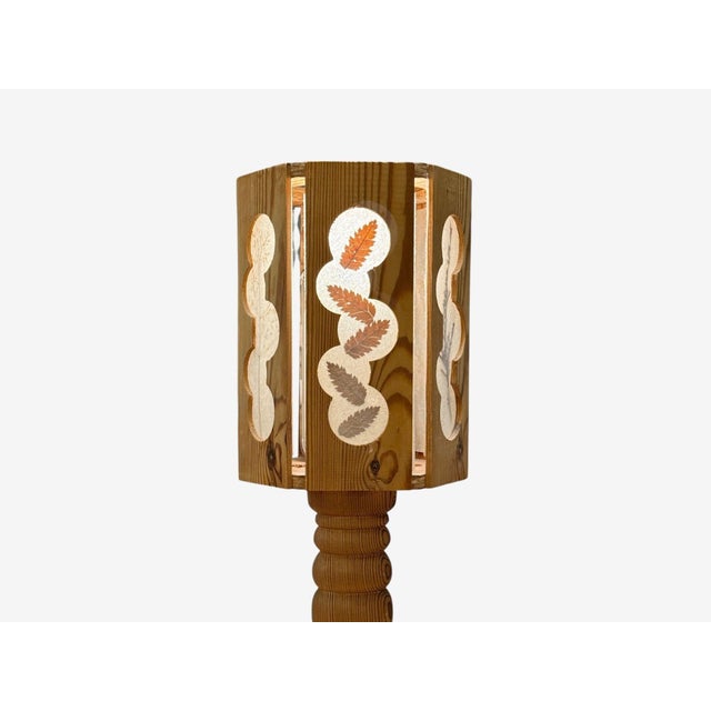 Swedish Modern, Table Lamp, Pine, Fabric, Sweden, 1940s For Sale In New York - Image 6 of 10