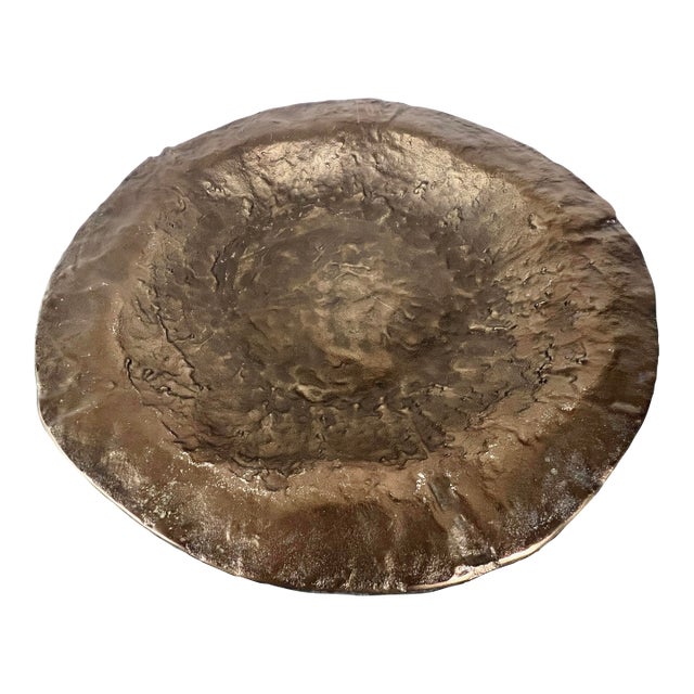 Mid-Century Modern Brutalist Cast Volcano Centerpiece Bowl For Sale