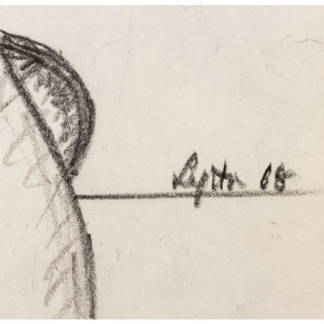 Seymour Lipton Sculpture Study Sketch, 1968 For Sale - Image 4 of 5
