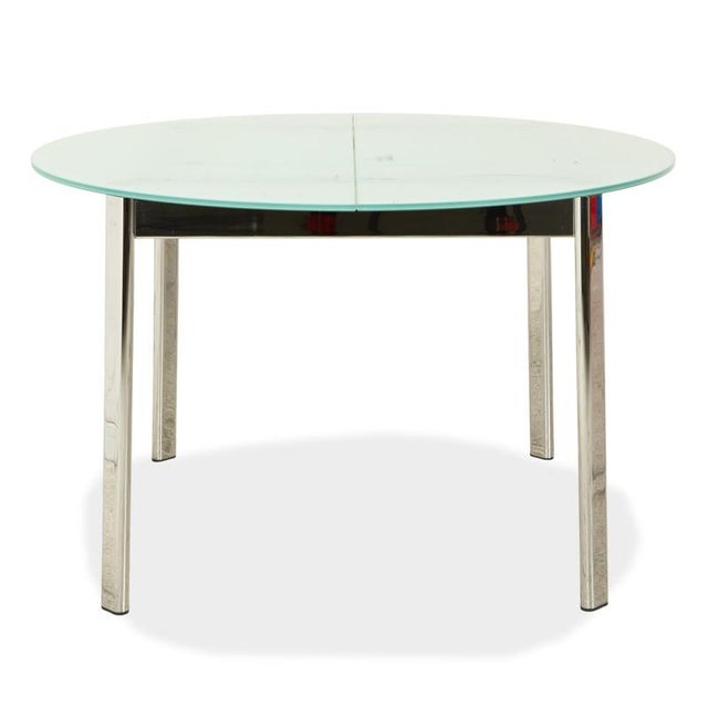 Metal Glass Dining Table with Silver-Colored Frame from Calligaris For Sale - Image 7 of 10