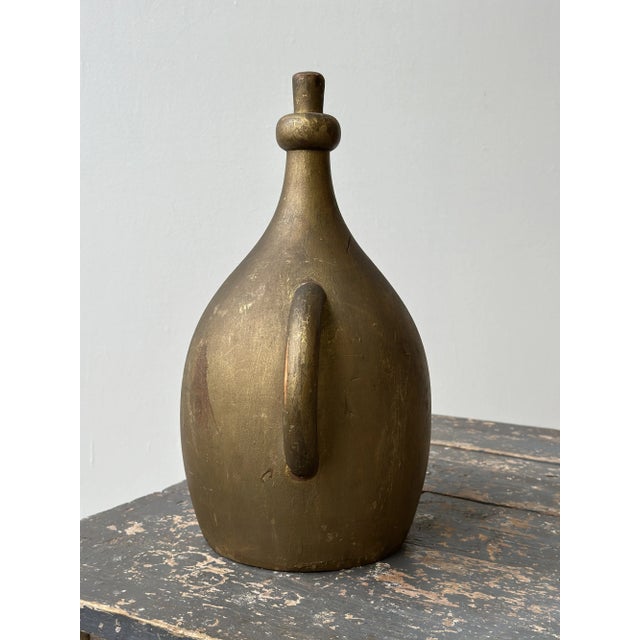 Antique Gilt Painted Pine Jug Sculpture, Circa Early 20th Century For Sale - Image 11 of 12