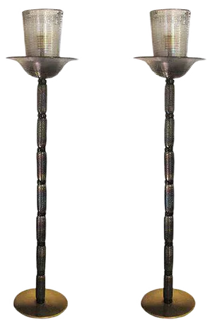 Floor Lamps from Barovier & Toso, 1960s, Set of 2