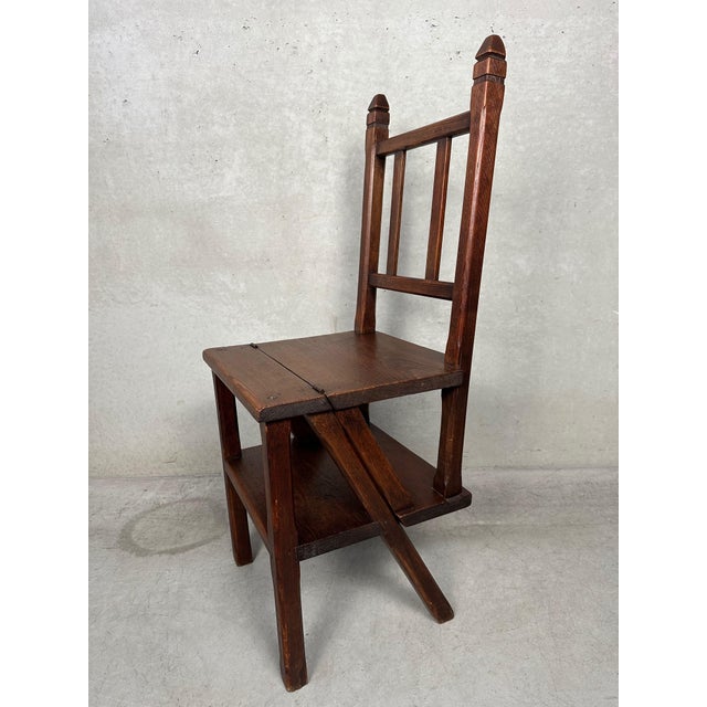Vintage Library Step Stool, 1920s For Sale - Image 6 of 14