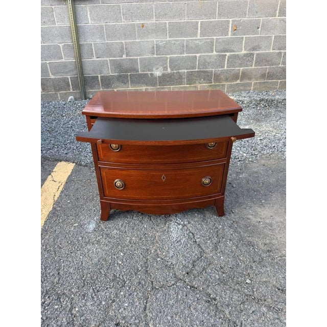 Vintage Georgian Style Mahogany Inlaid Serpentine Front Chest of Drawers , For Sale - Image 17 of 18