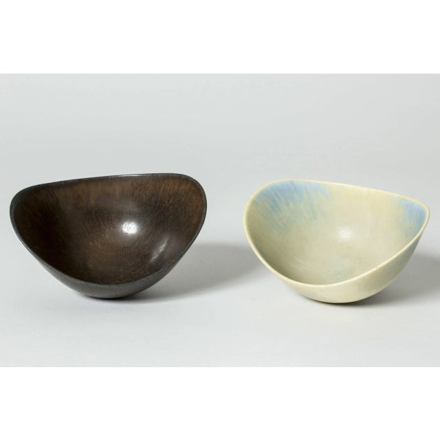 1950s Stoneware Bowls by Gunnar Nylund for Rörstrand, Set of 2 For Sale - Image 5 of 9
