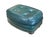 Vintage Thomas-Bain Leather Club Chair & Ottoman Set in Peacock Teal Green | Tufted Traditional Lounge Seating For Sale - Image 15 of 18