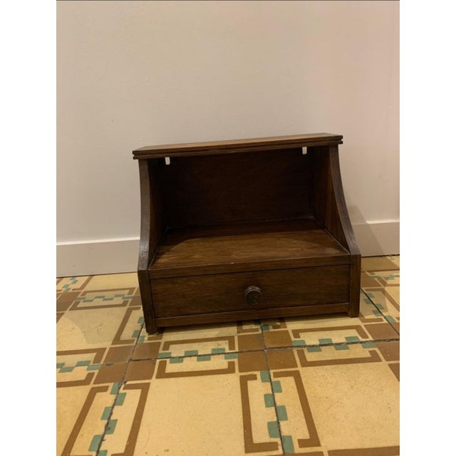 Vintage wall-mounted nightstands. 3 wooden units in good condition.