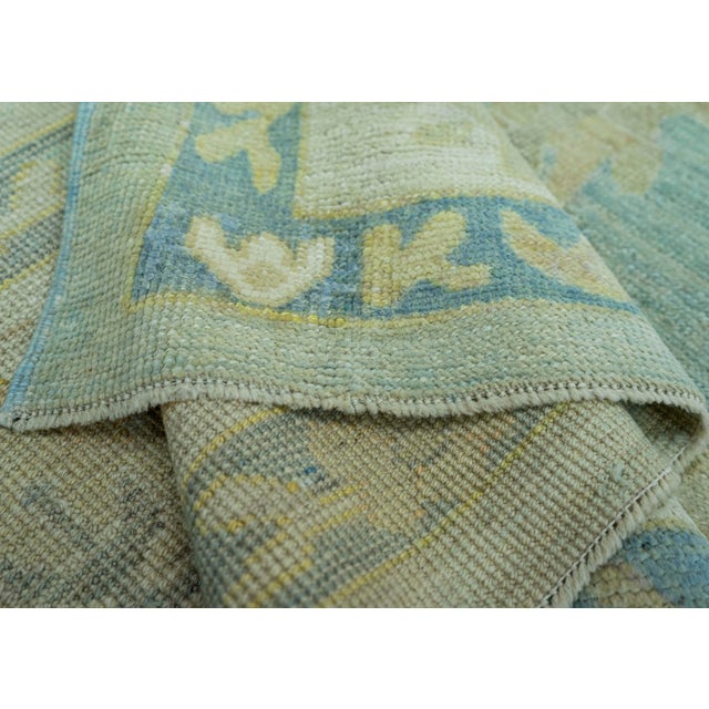 Blue Turkish Oushak Rug 9'7" x 14'7" #19065 For Sale - Image 8 of 8