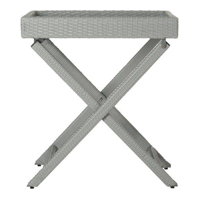 Folding Tray Table in Grey For Sale