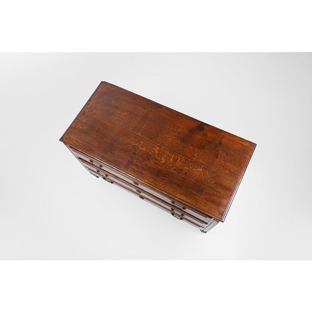 Wood French Rustic Chest of 3 Drawers in Oak, 1850s For Sale - Image 7 of 16