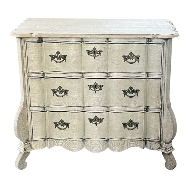 Dutch Bleached Oak Chest of Drawers, 20th Century For Sale