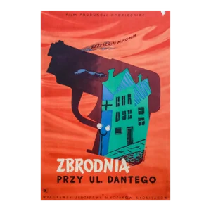 1956 Polish Movie Poster, "Zbrodnia Przy Ul Dantego" (Murder on Dante Street, Dir. Michail Romm)- Chmielewski