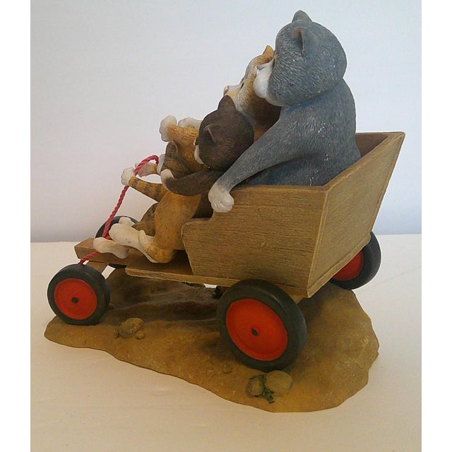 Rare Border Fine Arts Comic & Curious Cats Go-Karting A22913 Linda Jane Smith For Sale - Image 10 of 12