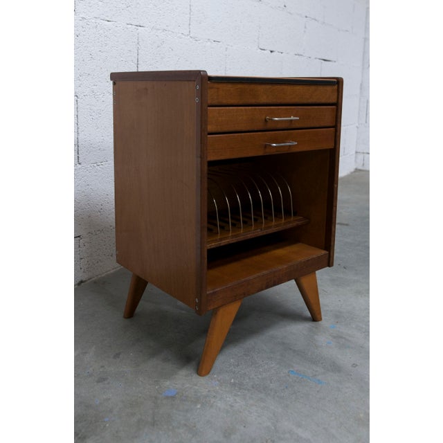 Atypical Bedside Table with Compass Legs, 1960s For Sale - Image 16 of 18