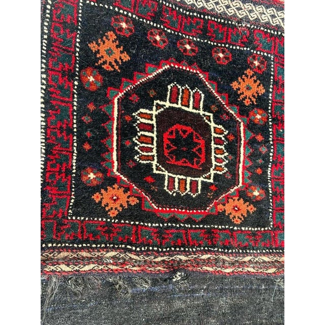 Very beautiful mid century chuval or bag faces rug with beautiful geometrical and tribal design and nice natural colours,...