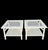 Vintage Mersman Faux Bamboo Cane Palm Beach White Glass Top Side Tables- a Pair For Sale - Image 9 of 11