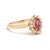 Stones: pink tourmaline, 1 stone oval 6.8 x 4.8 mm approximately .80 carat diamond, 12 stones round brilliant 1.4 mm...