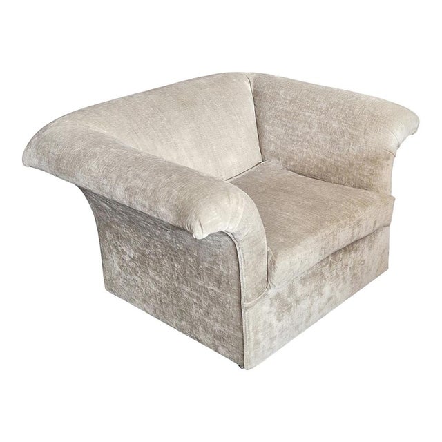 1980s Set of Vintage Armchairs in Beige Fabric, 1980s For Sale - Image 5 of 8