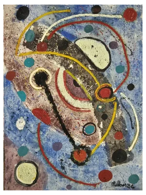 Domingo Millan, Composition, 1986, Mixed Media on Paper