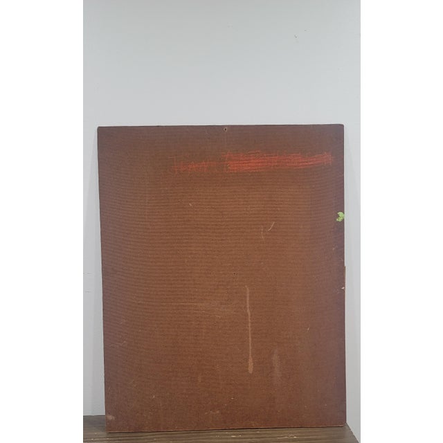 20th Century 'Modern Woman' Large Oil Portrait Painting Unknown Artist For Sale - Image 4 of 6