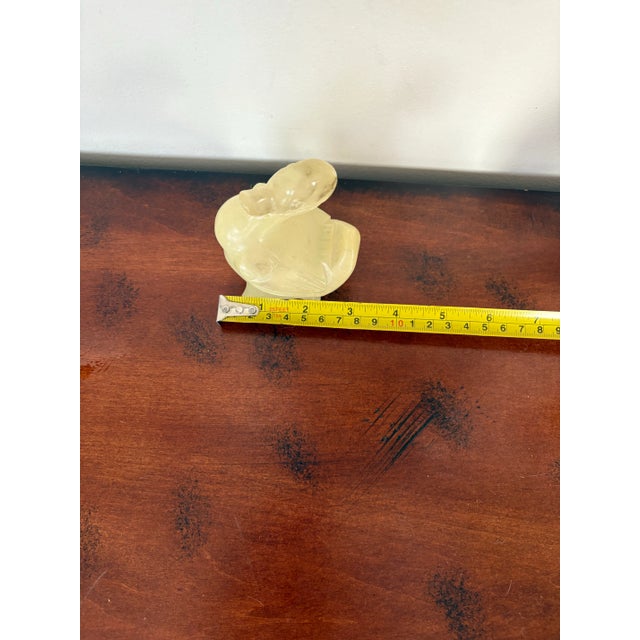 Italian Alabaster Sculptural Bird, Hand Carved Stone Duck, Organic Modern Neutral Decor Object For Sale - Image 9 of 10