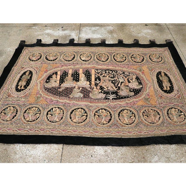 Vintage Burmese Tapestry For Sale - Image 4 of 9