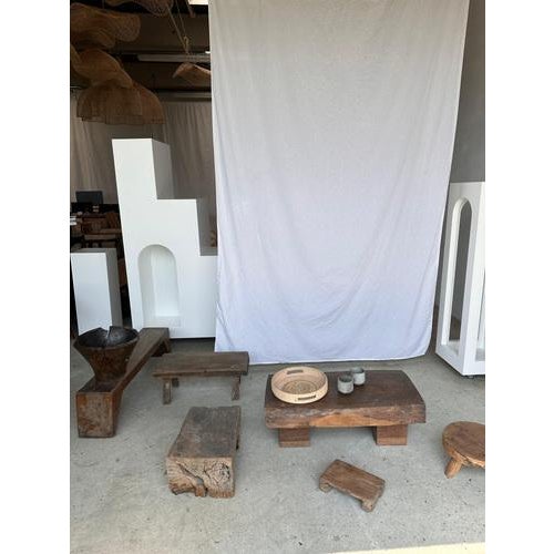 Stool in Organic Monoxyl Raw Asian Teak For Sale - Image 11 of 18