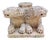 Marble Base Depicting Lions with Joined Bodies, 18th Century, Set of 2 For Sale