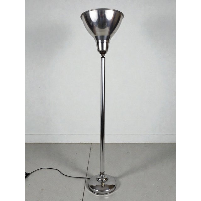 Art Deco Lamp in Chromed Metal, 1930s For Sale - Image 3 of 8