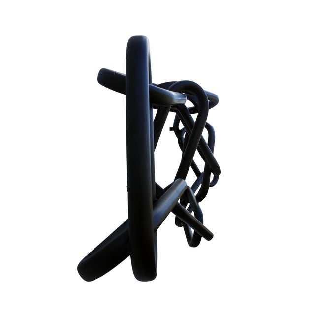 2022 Large Abstract Contemporary Black Chain Wall Sculpture by Matthew ...