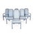 White Late 20th Century Set of Six Reupholstered Grey Wood Dining Chairs For Sale - Image 8 of 18
