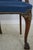 Eagle Carved Arm Blue Leather Armchair For Sale - Image 16 of 18