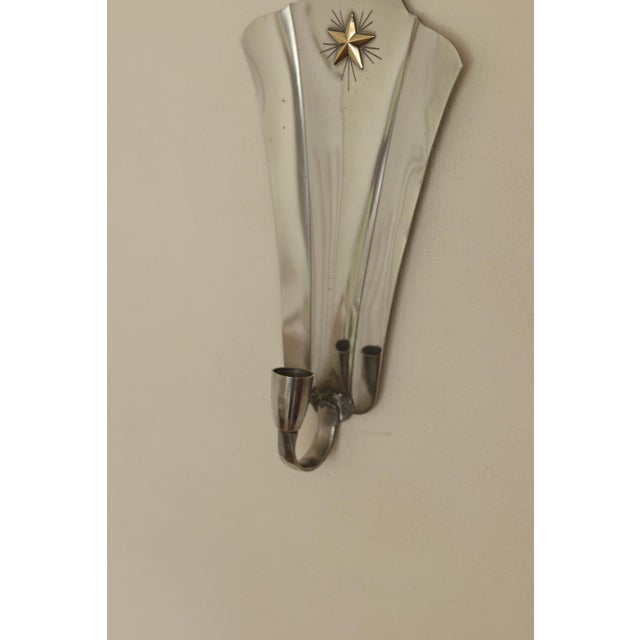Mid-Century Swedish Pewter Sconces, Set of 2 For Sale - Image 13 of 18