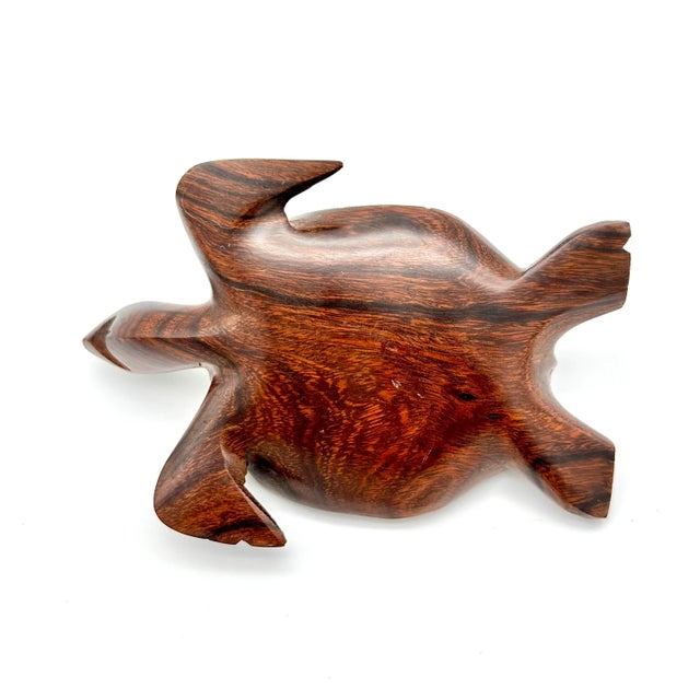 Late 20th Century Late 20th Century Hand Carved Wood Seascape Figurines Set of 3 For Sale - Image 5 of 10