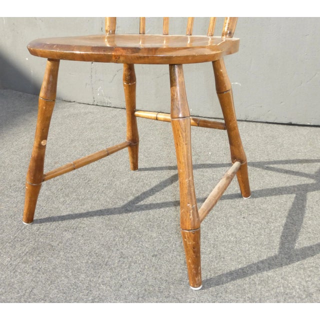 Wood Vintage Mid Century Modern Whitney Spindle Accent Side Chair For Sale - Image 7 of 11