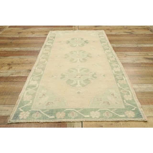 Textile Vintage Turkish Oushak Rug Runner - 02'11 X 06'10 For Sale - Image 7 of 10