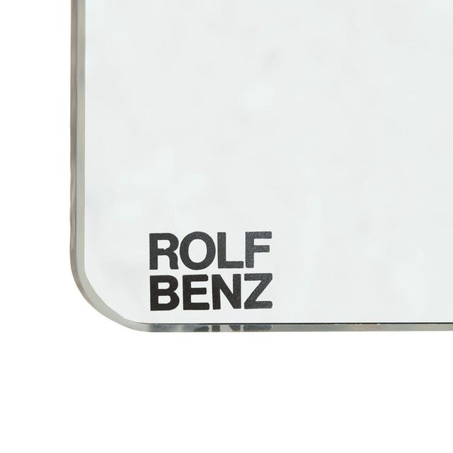 Glass and Silver Metal Coffee Table from Rolf Benz For Sale - Image 6 of 10
