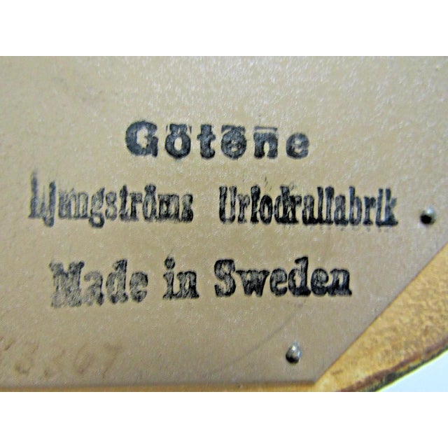 1960s Vintage Swedish Rococo Style Cartel Wall Clock by Westerstrand Töreboda For Sale - Image 17 of 17