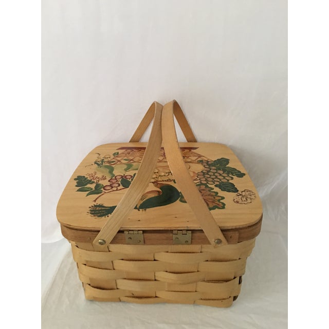 Hand Painted Vermont Picnic Basket Chairish