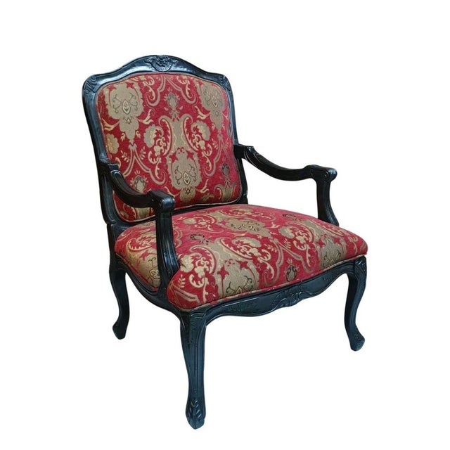 Les Bernard Step Into a World of Classic Elegance With This Magnificent Pair of Louis XV Style Armchairs. For Sale - Image 4 of 9