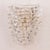 Large Clear Murano Glass Wall Lamps with Spikes and Gold Finish Frames, 1990s, Set of 2 For Sale - Image 6 of 13