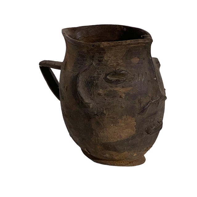 Tribal African Tribal Kuba Wooden Cup Figural Head For Sale - Image 3 of 8