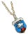 Montana Glacier Park Fritz Reu Sterling Silver Enamel Vintage Charm on 18 Inch Gold Filled Necklace For Sale